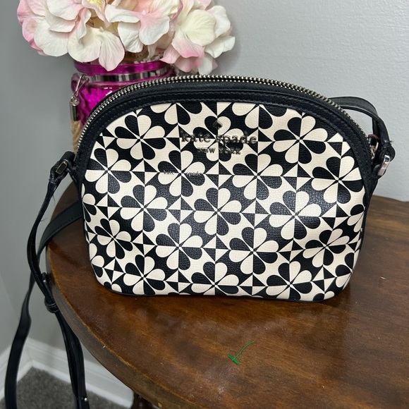 Kate Spade Black and White Floral Crossbody Bag - Picture 1 of 5